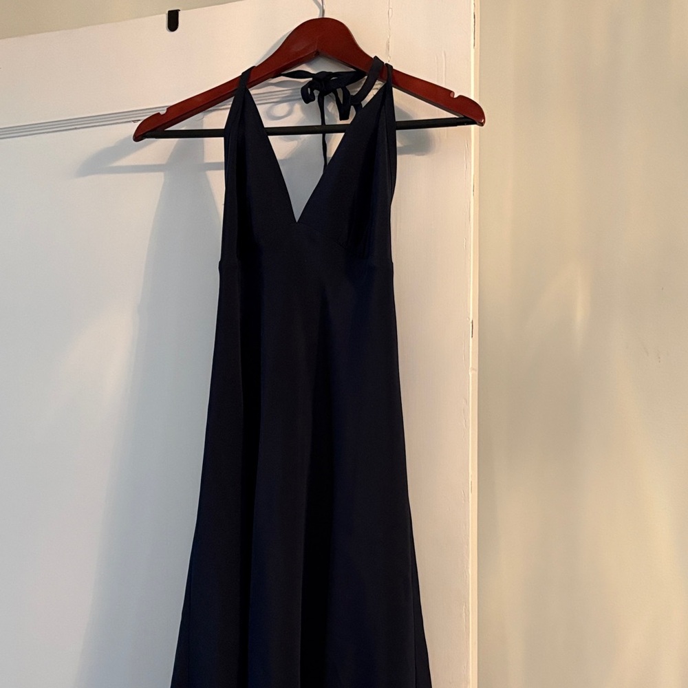 J. Crew Navy Backless Dress